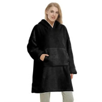 Плед с капюшоном - Huggle Hoodie (черный) (467-1097)