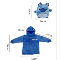Детский плед с капюшоном и рукавами Huggle Pets Hoodie (розовый)